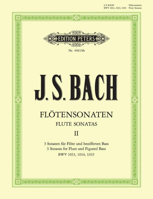 Bach Flute Sonatas Vol 2 Bwv 1033 1035 Flute/Piano