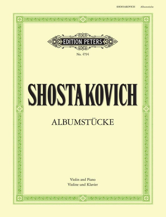 Shostakovich Album Pieces Violin/Piano