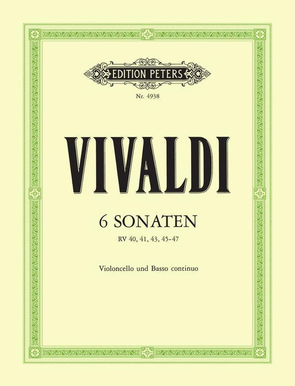 Vivaldi 6 Sonatas Cello/Piano