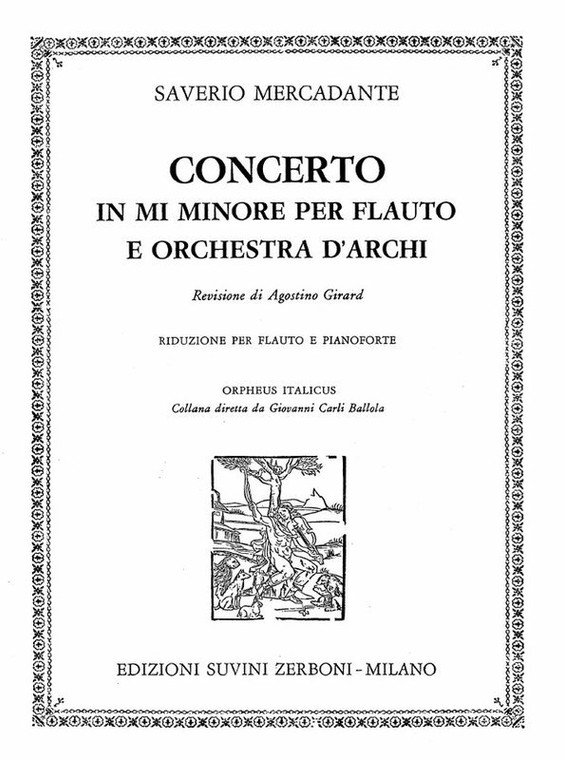 Mercadante Concerto E Min Op 57 Flute/Piano