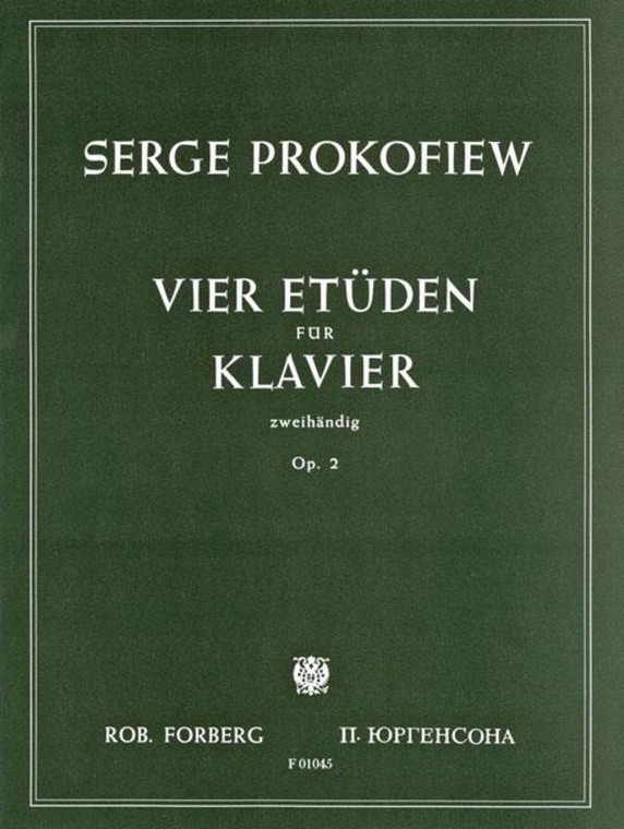 Prokofieff 4 Etudes Op 2 Piano