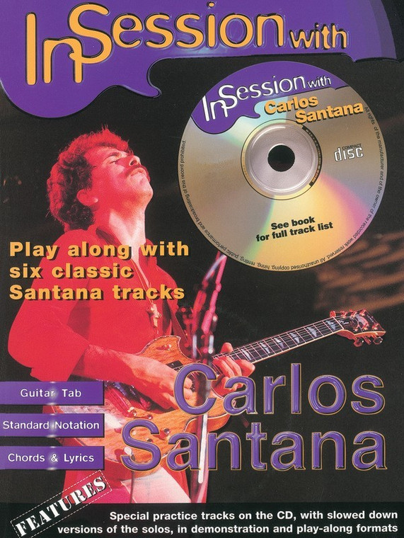 In Session With Carlos Santana Guitar Tab Bk/Cd