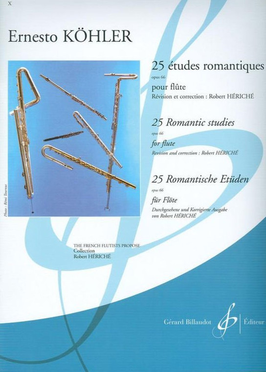 Koehler 25 Etudes Romantiques Op 66 Flute