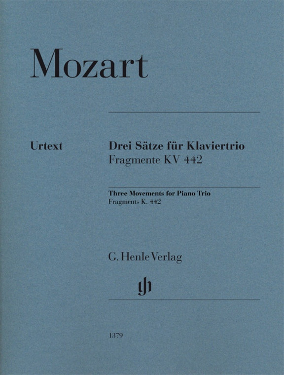 Mozart 3 Movements Piano Trio Fragments K 442 Sc/Pts