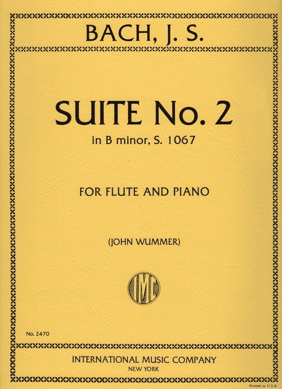 Bach Suite No 2 B Minor Bwv 1067 Flute/Piano