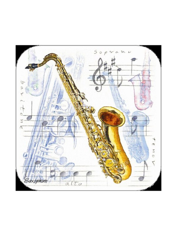 Saxophone Coasters Pack Of 4
