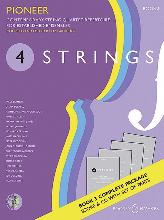 4 Strings Pioneer Bk 3 String Quartet Sc/Pts/Cd