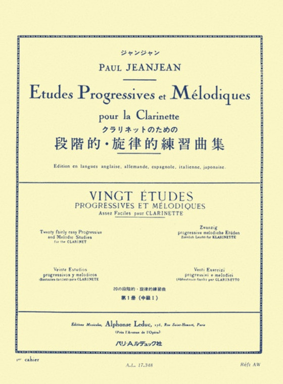 20 Easy Progressive And Melodic Studies Vol 1 Clarinet