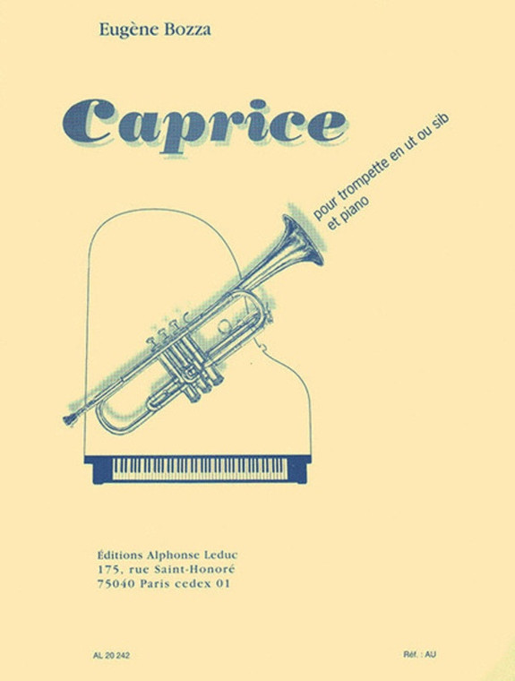Bozza Caprice No 1 Op 47 Trumpet/Piano