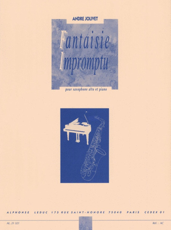 Jolivet Fantasie Impromptu Alto Sax/Piano