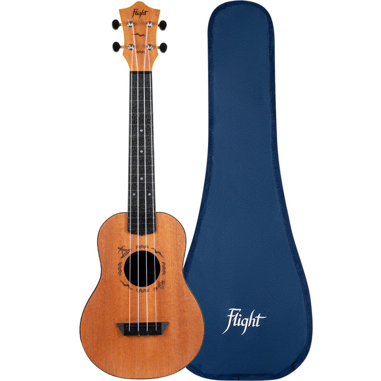 Flight Tuc 53 Mahogany Travel Concert Ukulele