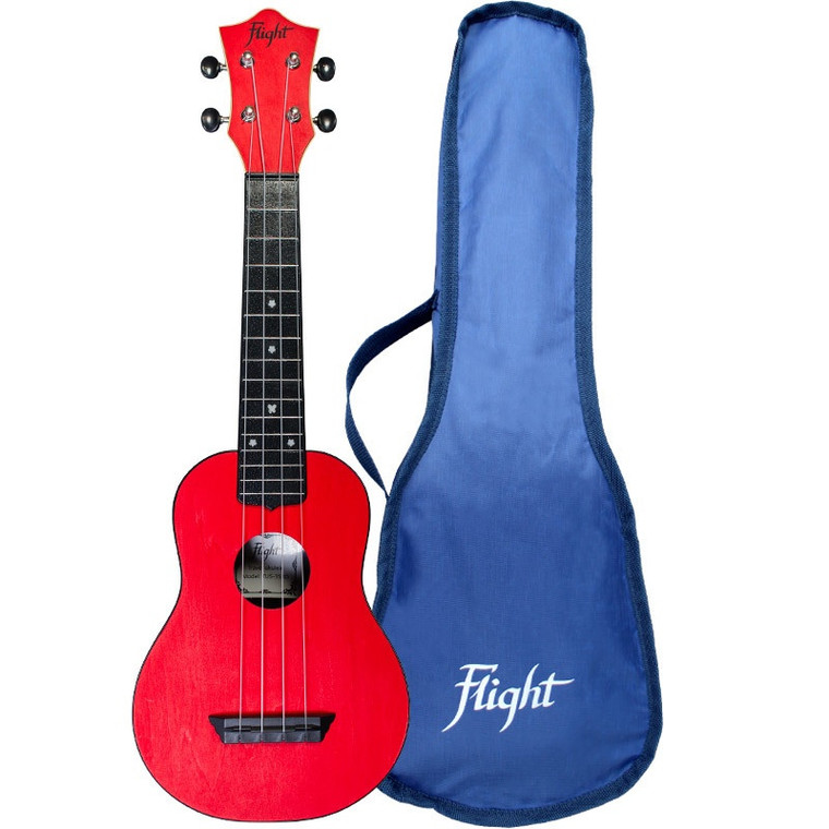 Flight Tus35 Abs Travel Soprano Ukulele Red