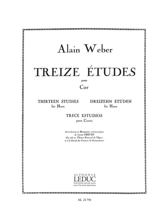Weber 13 Etudes For French Horn