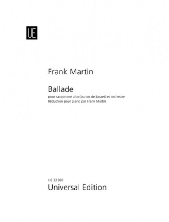 Martin Ballade Alto Sax (Or Basset Horn) Piano