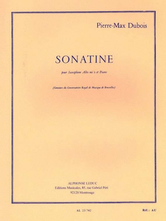 Dubois Sonatine Alto Sax/Piano