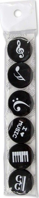 Music Notes Magnets 6 Pack