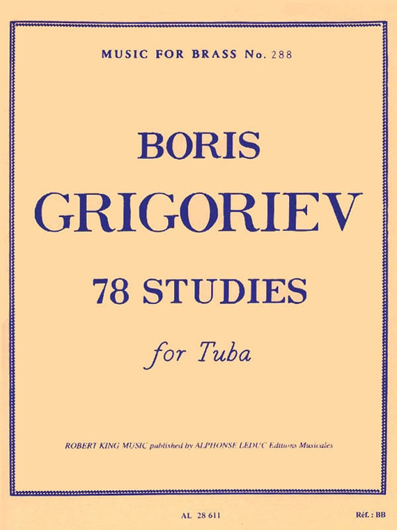 Grigoriev 78 Studies For Tuba