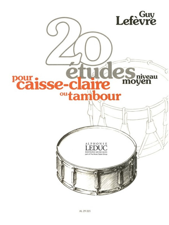 Lefevre 20 Etudes Niveau Moyen Snare Drum