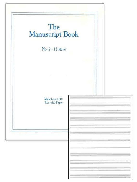 Manuscript Bk 2 12 Stave (Recycled) 48 Pp Stapled