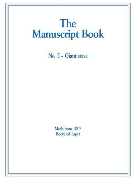 Manuscript Book 5 10 Stave Giant Recycled 20 Pp