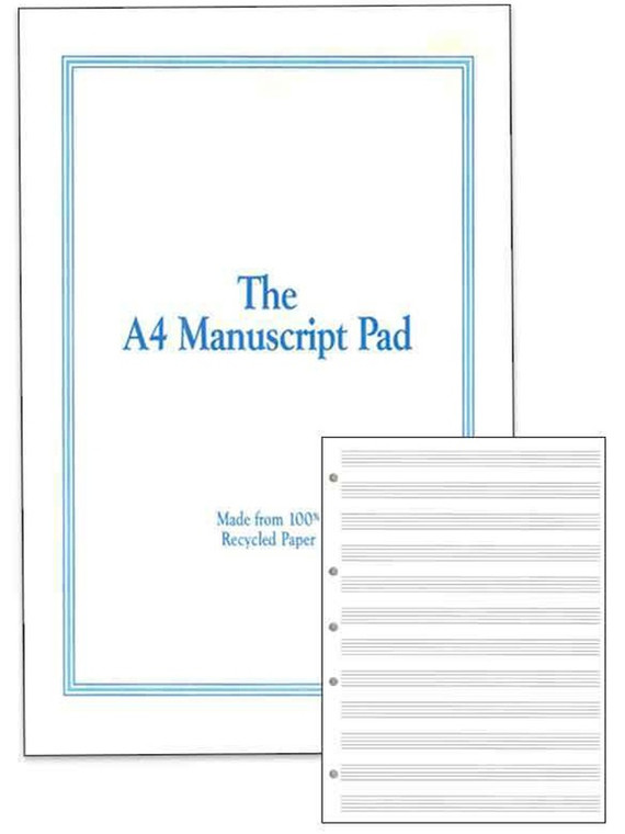 Manuscript Pad Recycled A4 50 Pp 12 Stave