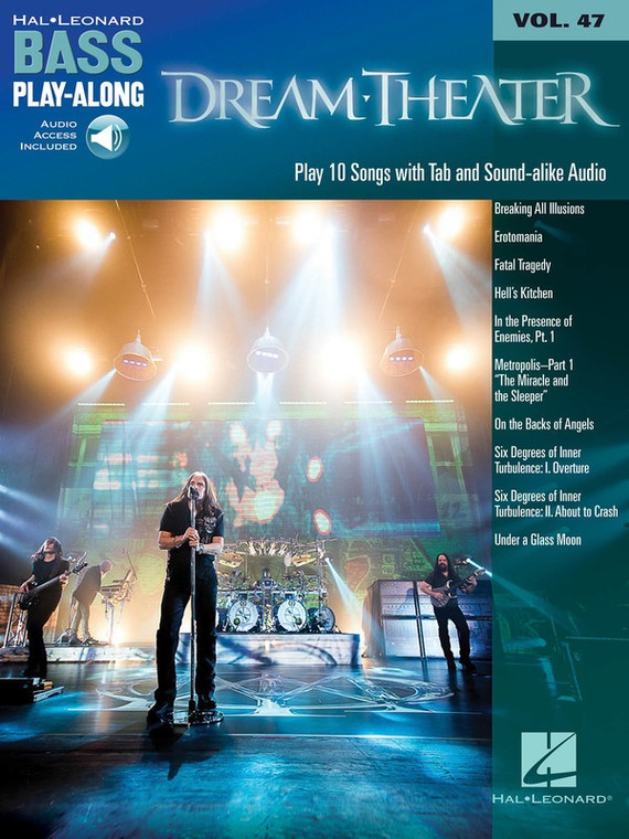 Hal Leonard Dream Theater Bass Playalong V47 Bk/Ola