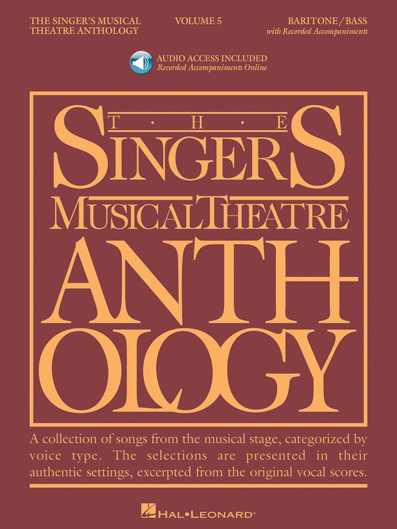 Hal Leonard Singers Musical Theatre Anth V5 Bar Bass Bk/Ola