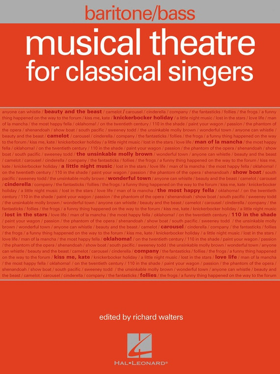 Hal Leonard Musical Theatre For Classical Singers Bar Bass