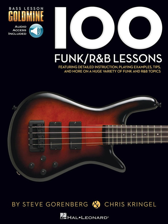 Hal Leonard 100 Funk/R&B Lessons Bass Goldmine Series Bk/Ola