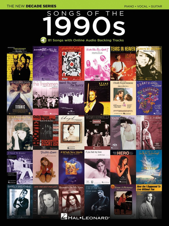 Hal Leonard Songs Of The 1990s The New Decade Series With Online Play Along Backing Tracks
