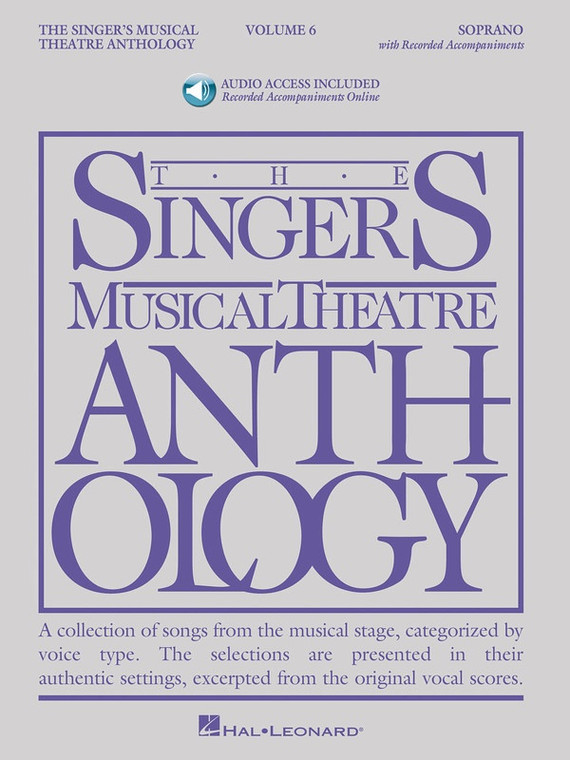 Hal Leonard The Singer's Musical Theatre Anthology Volume 6 Soprano, Book/Online Audio