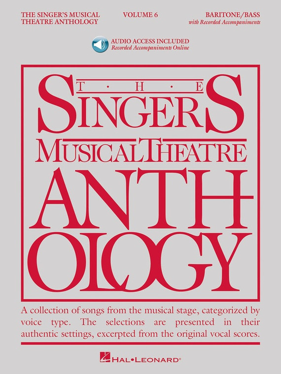 Hal Leonard The Singer's Musical Theatre Anthology Volume 6 Baritone/Bass,Book/Online Audio