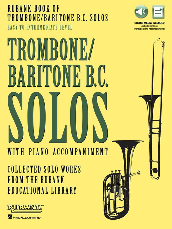 Rubank Book Of Trombone/Baritone Solos Easy Interm Bk/Olm