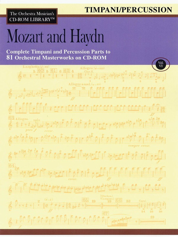 Hal Leonard Mozart And Haydn Volume 6 The Orchestra Musician's Cd Rom Library Timpani/Percussion