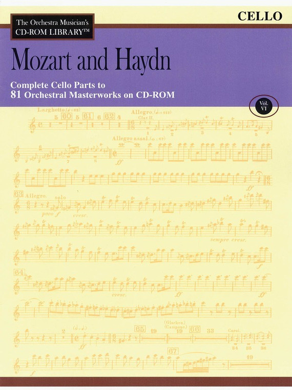 Hal Leonard Mozart And Haydn Volume 6 The Orchestra Musician's Cd Rom Library Cello