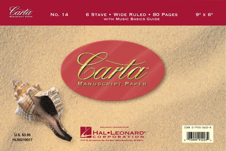 Hal Leonard Carta Manuscript Paper No. 14