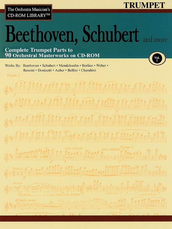 Hal Leonard Beethoven, Schubert & More Volume 1 The Orchestra Musician's Cd Rom Library Trumpet