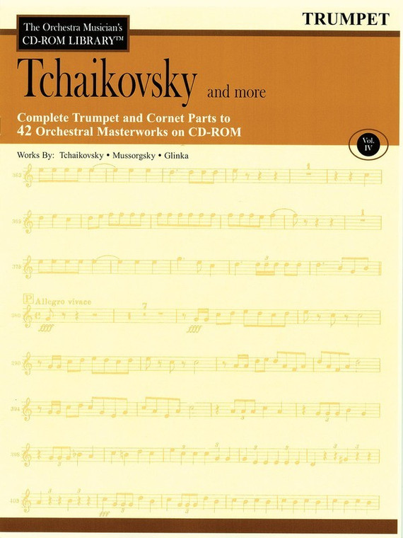 Hal Leonard Tchaikovsky And More Volume 4 The Orchestra Musician's Cd Rom Library Trumpet