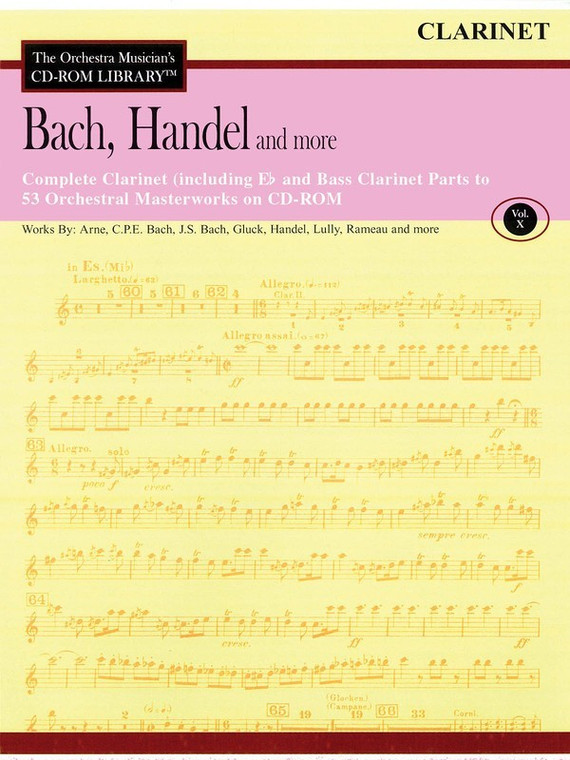 Hal Leonard Bach Handel & More Clarinet Cd Rom Lib V10