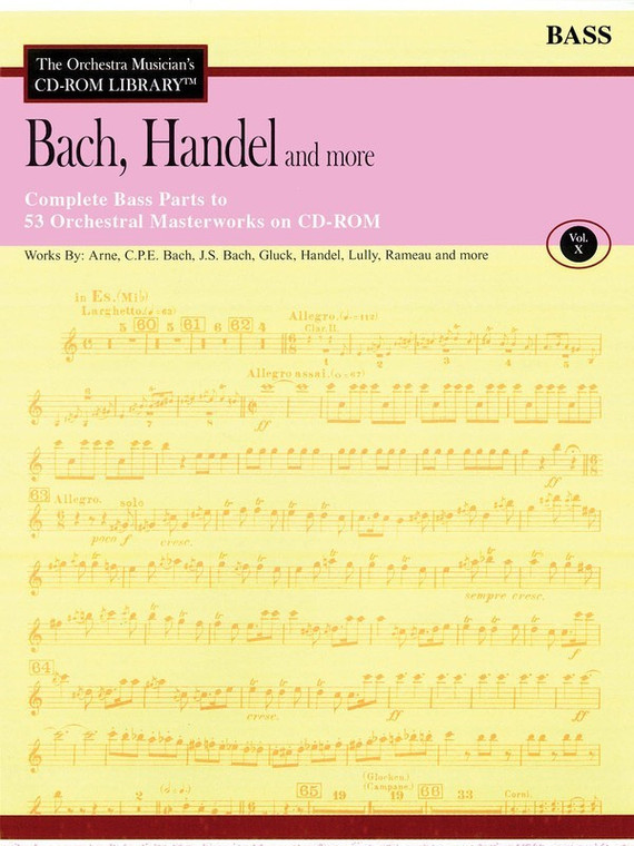 Hal Leonard Bach, Handel And More Volume 10 The Orchestra Musician's Cd Rom Library Double Bass