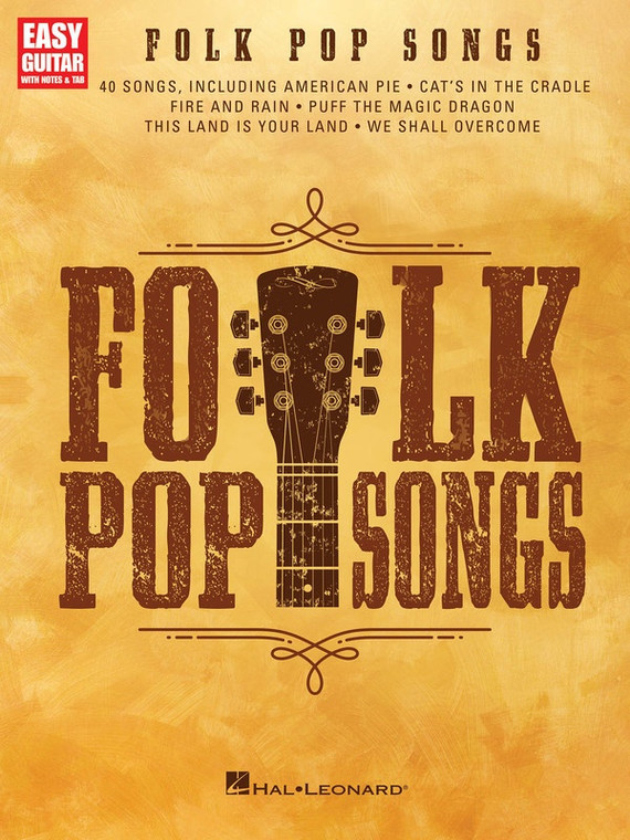 Hal Leonard Folk Pop Songs Easy Guitar Notes & Tab