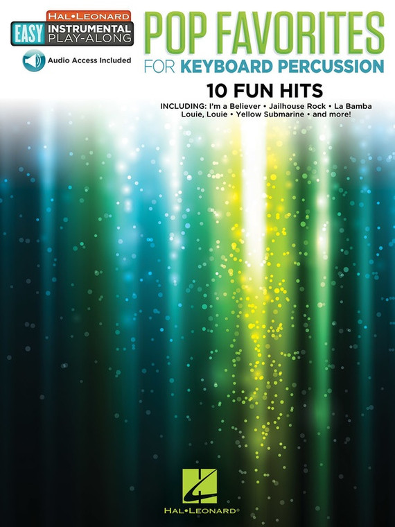 Hal Leonard Pop Favorites For Keyboard Percussion Easy Instrumental Play Along Book With Online Audio Tracks