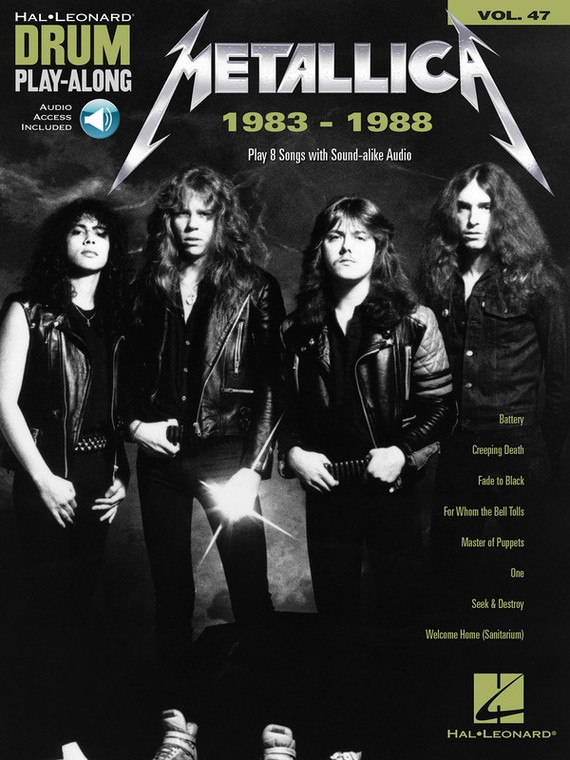 Hal Leonard Metallica 1983 1988 Drum Playalong V47 Bk/Ola