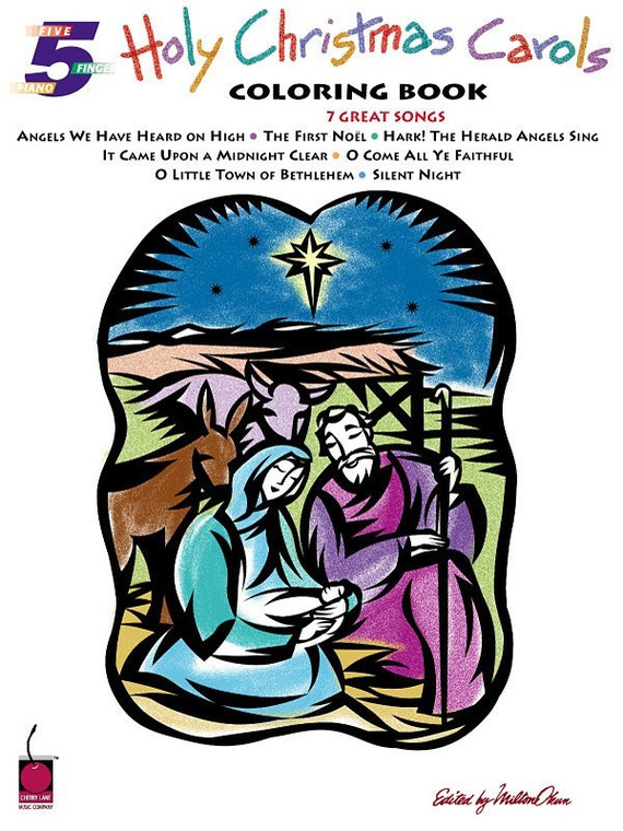 Holy Christmas Carols Coloring Book Five Finger