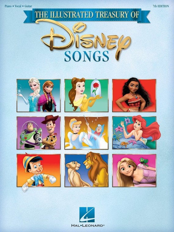 Hal Leonard The Illustrated Treasury Of Disney Songs 7th Edition