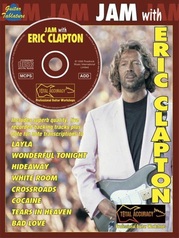 Jam With Eric Clapton Guitar Tab Bk/Cd