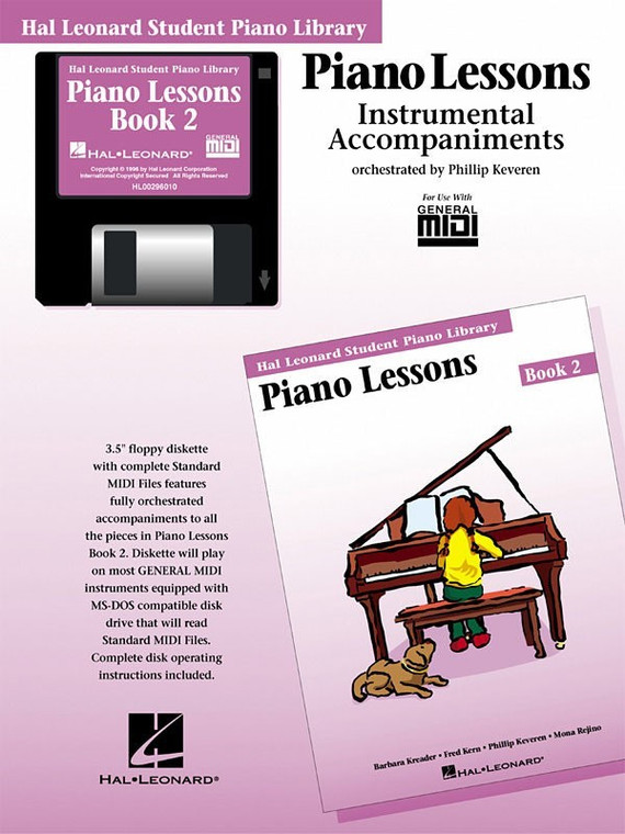 Hal Leonard Piano Lessons Book 2 General Midi Disk Student Piano Library