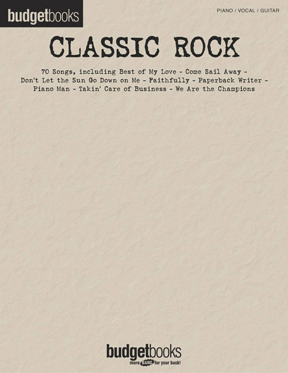 Hal Leonard Budget Books Classic Rock Pvg