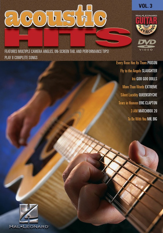 Hal Leonard Acoustic Hits Guitar Play Along Dvd Volume 3
