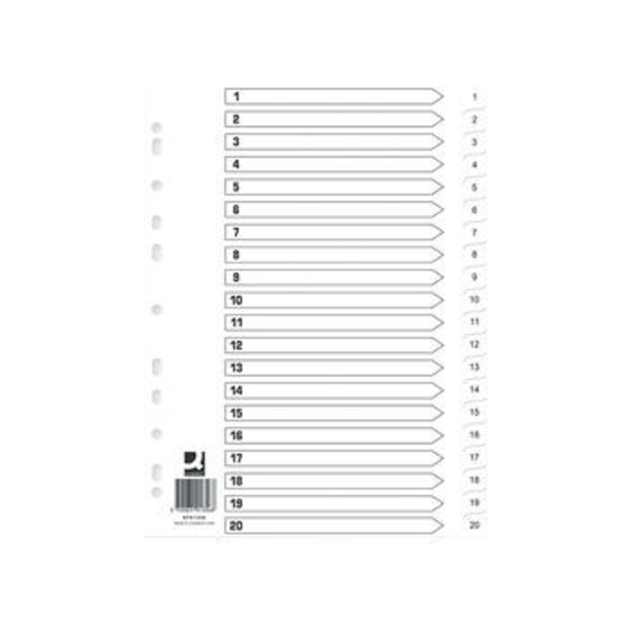 1 - 20 A4 Dividers
